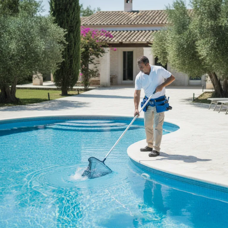 Limpieza de la piscina Santa Lucia